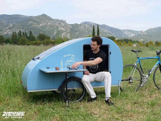 浪漫！Nirvana Van自行车移动小窝新葡京娱乐29万元起54kg水滴房车的法式(图8)